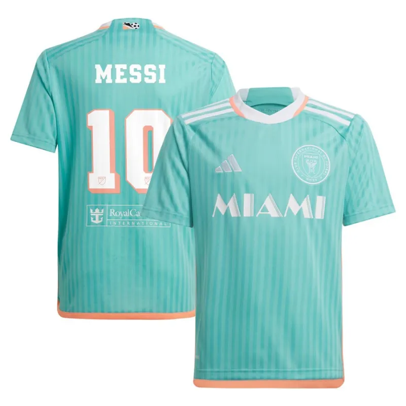 Lionel Messi's Inter Miami 2024/25 Third Kids Jersey - Green