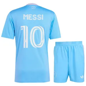 Inter Miami MESSI 2025/26 kids third jersey set blue