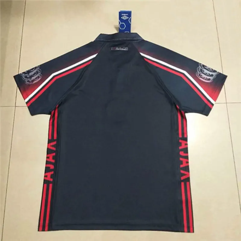 Maglia retro classica di Ajax 1998 - Nera