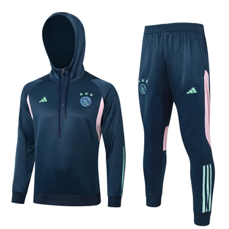 Vêtements de sport royaux avec capuche pour enfants d'Ajax 2024/25 - Bleu