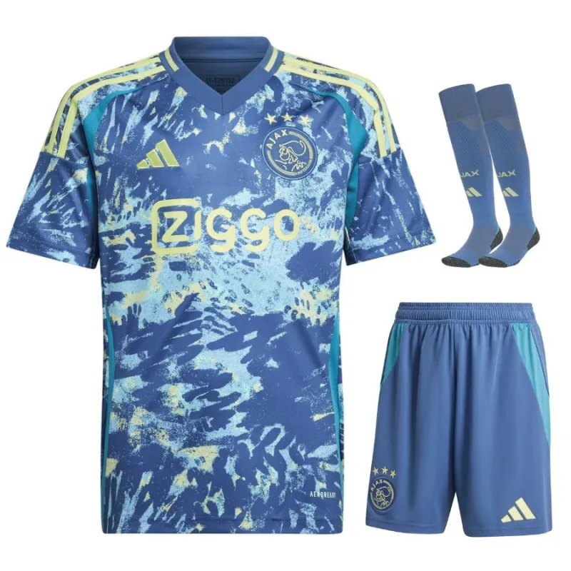 Kit di maglia per bambini di trasferta di Ajax 2024/25 - Blu