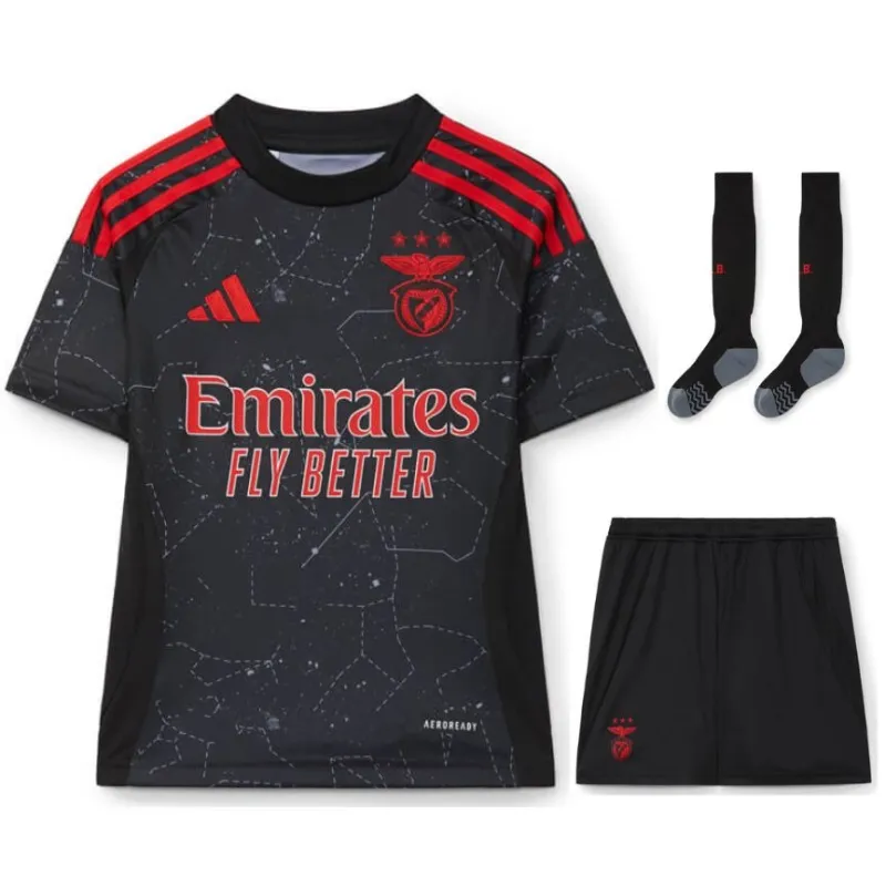 Benfica 2024/25 Away Kids' Jersey Set - Black