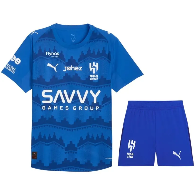 Al Hilal 2025/26 Home Kids' Jersey + Shorts - Blue