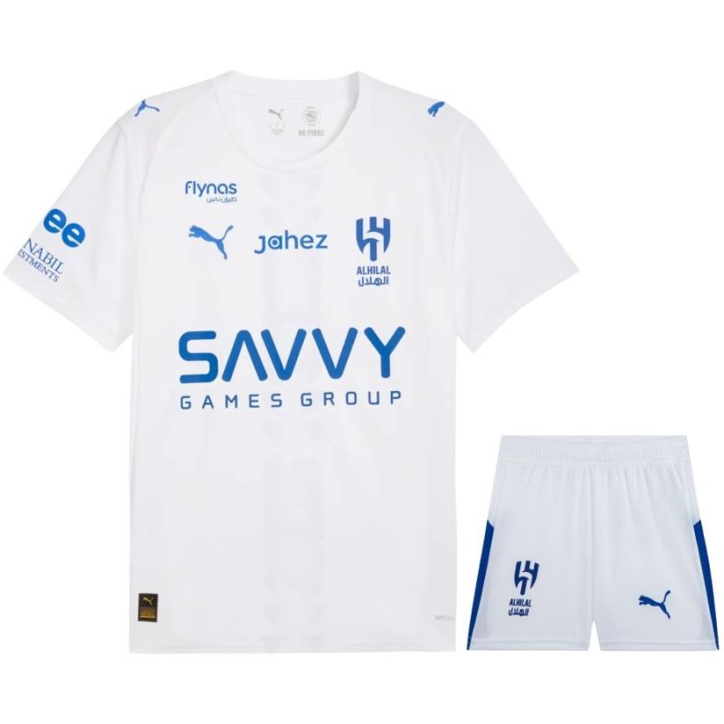 Al Hilal 2025/26 Away Kids' Jersey + Shorts - White