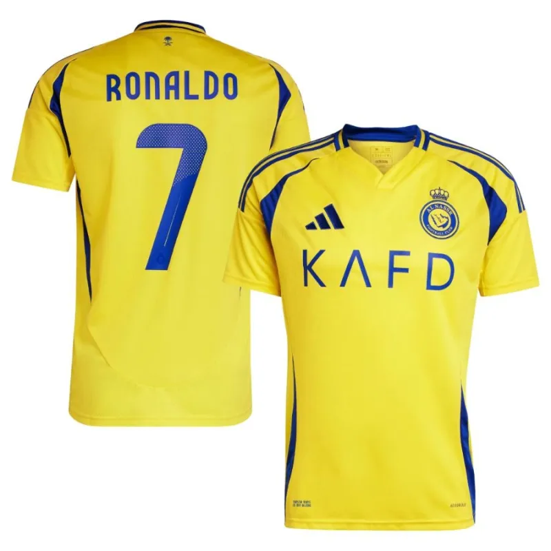 Maillot domicile n°7 d'Al Nassr de Cristiano Ronaldo 2024/25 - Jaune