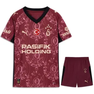 Galatasaray 2025/26 Third Kids' Jersey + Shorts - Red