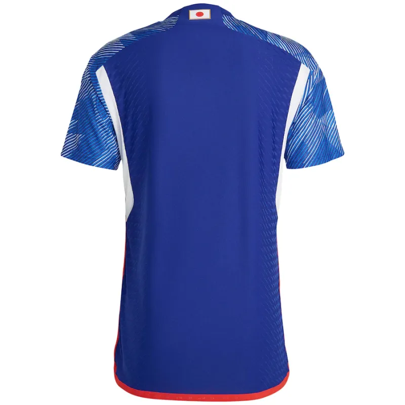 The player version of the blue home jersey of the Japanese national team in the 2022 World Cup.