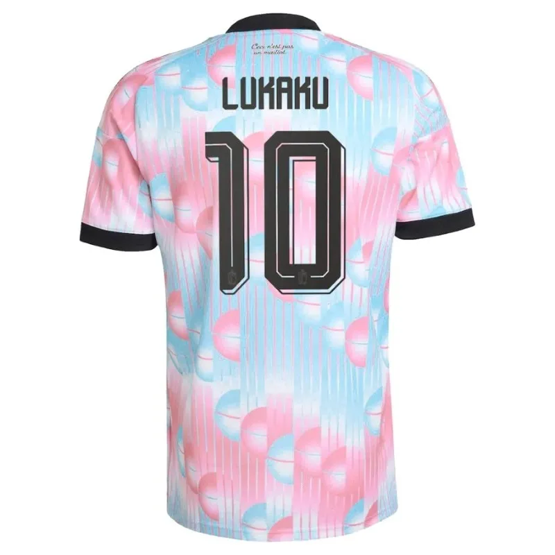 Conjunto Niño Visitante Bélgica LUKAKU 2026/27 Azul Rosa