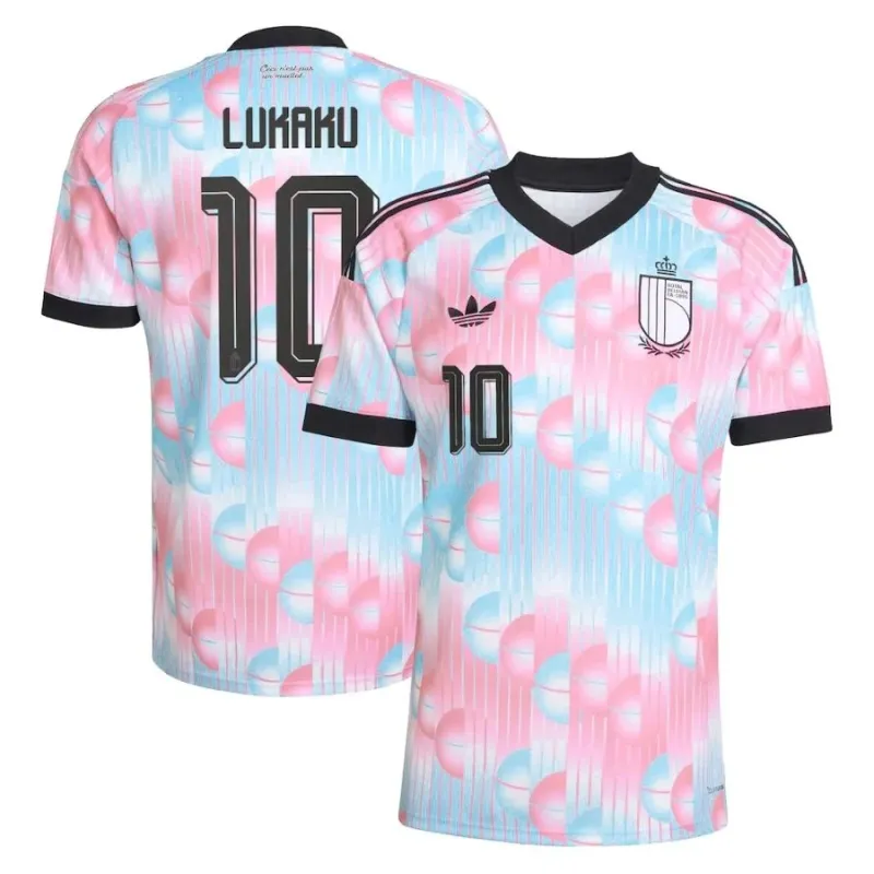 Maglia Away Belgio LUKAKU 2026/27 Blu Rosa