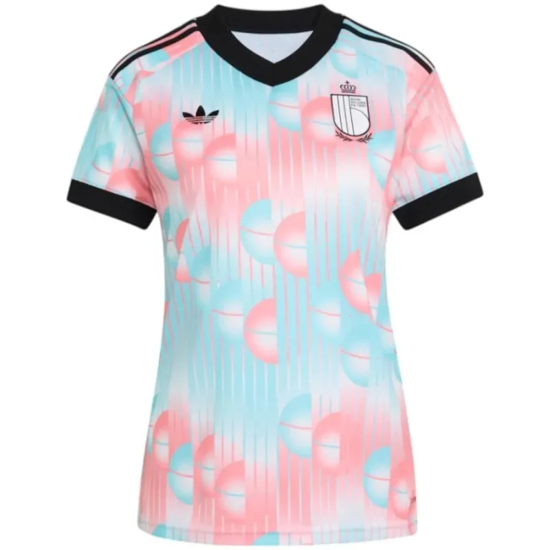 Camiseta Mujer Visitante Bélgica 2026/27 Azul Rosa