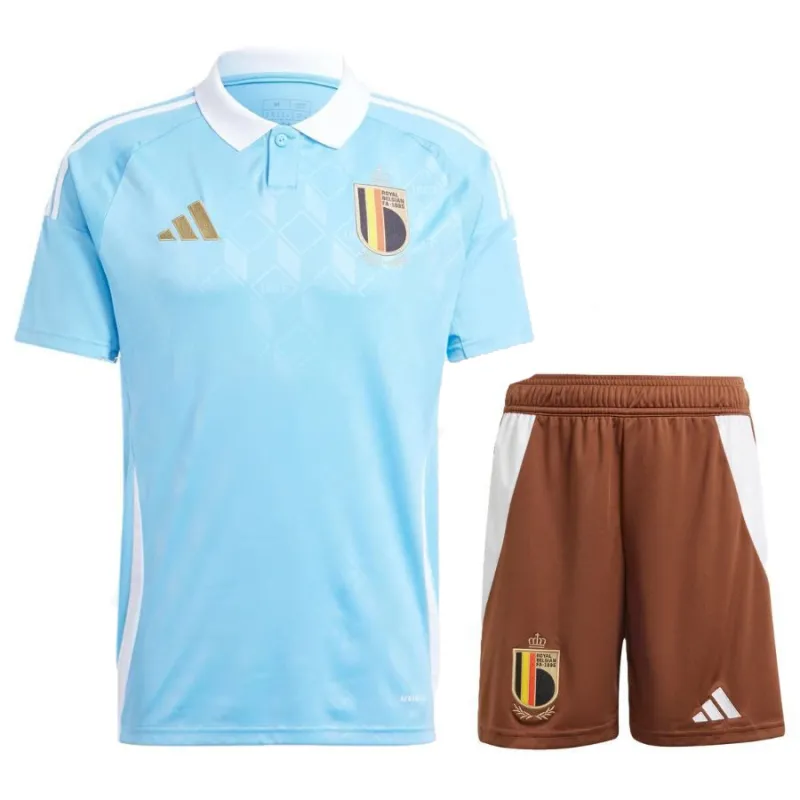 Belgium 2024/25 Kids' Away Jersey + Shorts - Blue
