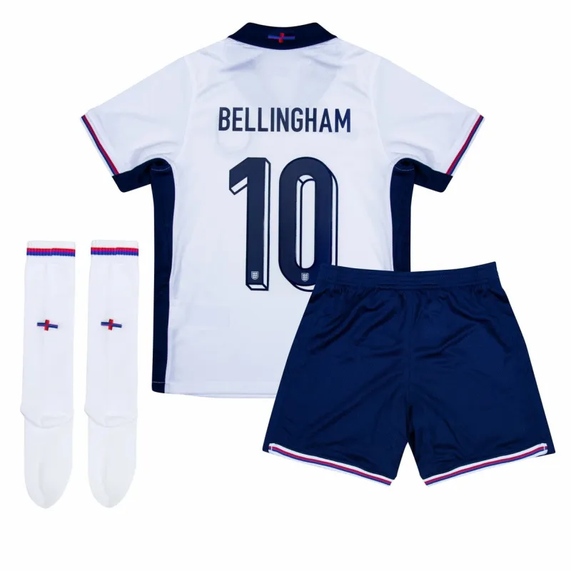 Jude Bellingham's England 2024/25 Home Kids' Kit - White