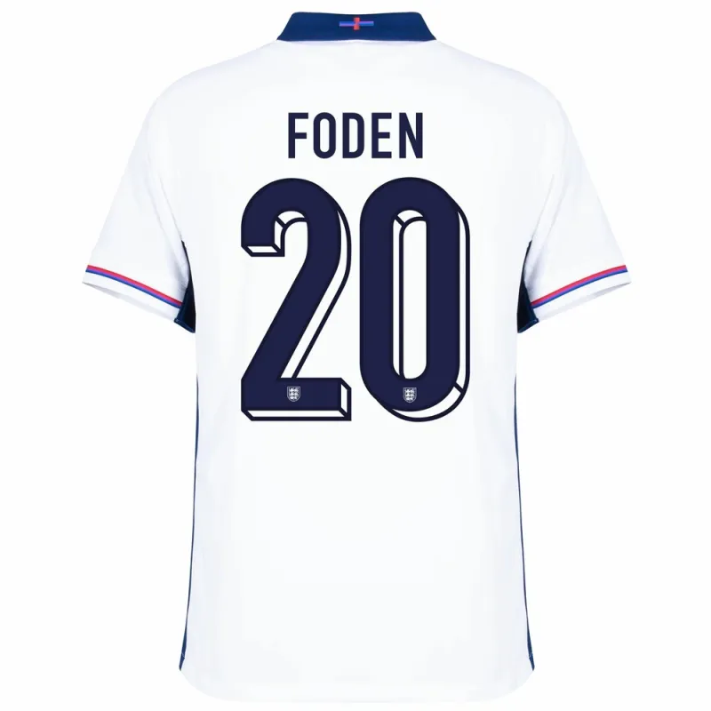 Phil Foden's England 2024/25 Home Jersey - White