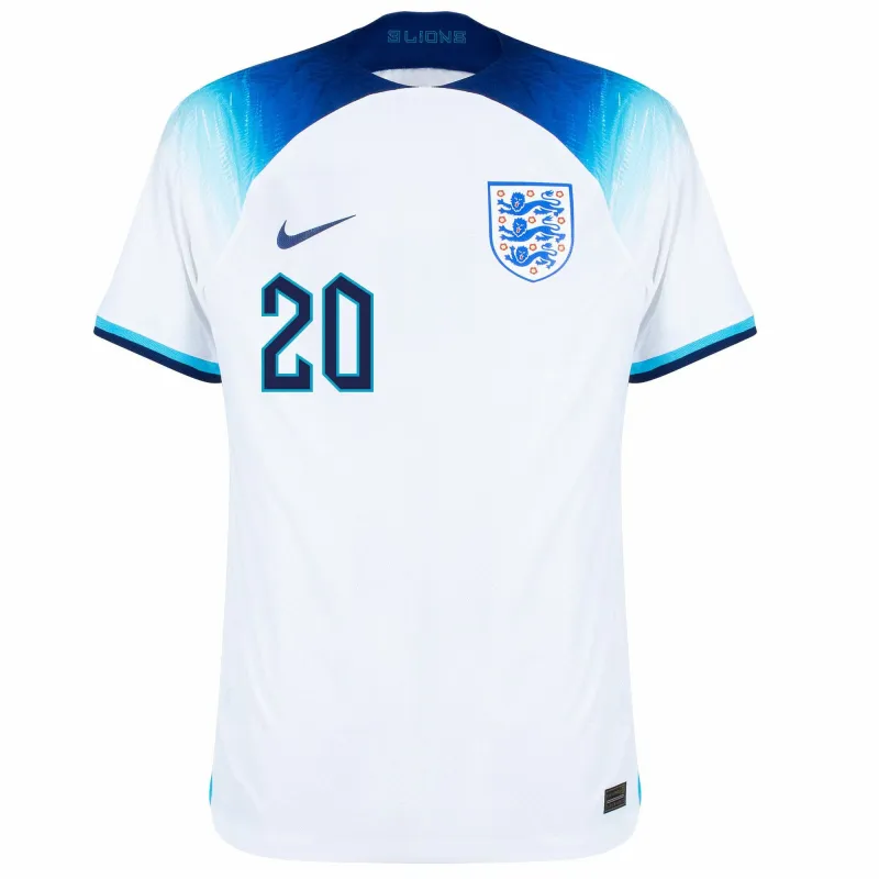 La maglia di casa dell'Inghilterra per la Coppa del mondo 2022 di Foden - Bianca