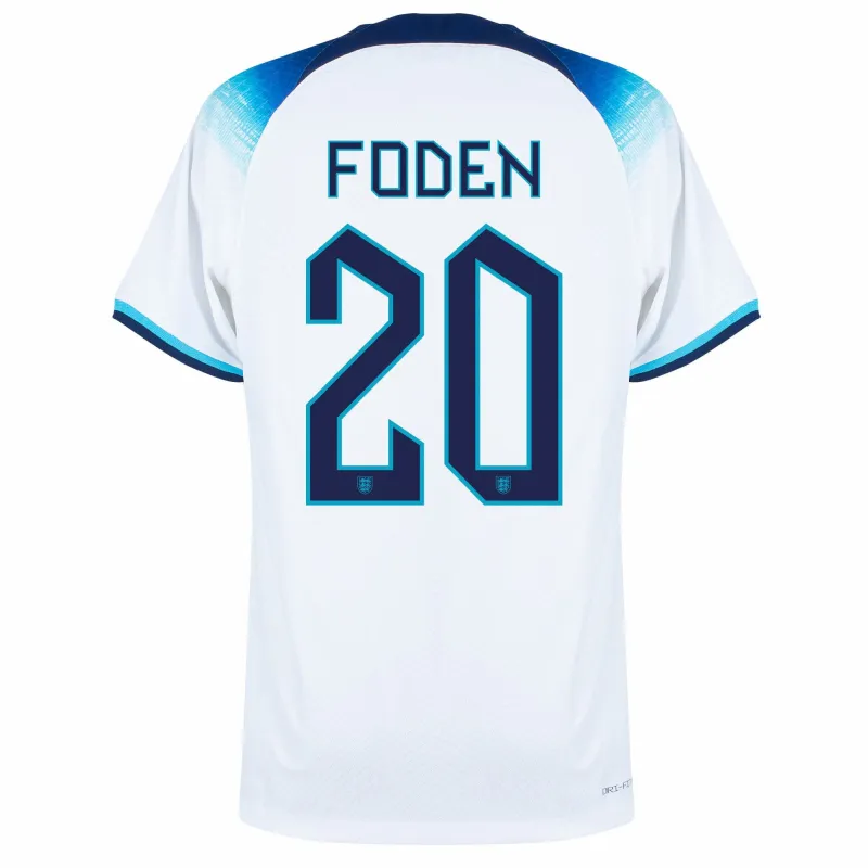 La maglia di casa dell'Inghilterra per la Coppa del mondo 2022 di Foden - Bianca