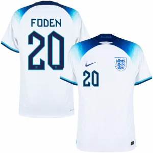 Foden's England 2022 World Cup Home Jersey - White