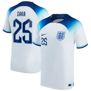 Saka's England 2022 World Cup Home Jersey - White