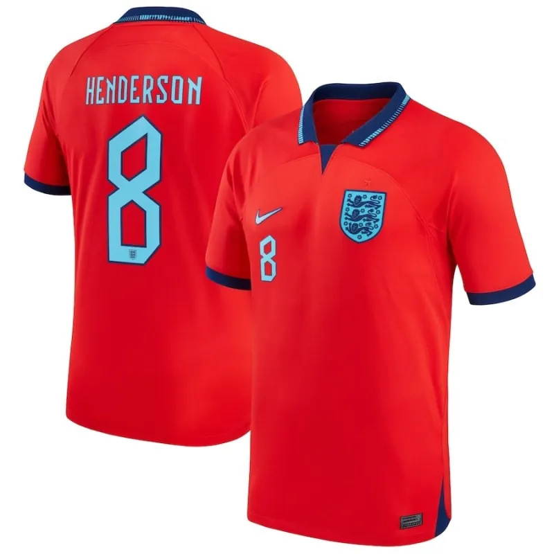 Henderson's England 2022 World Cup Away Jersey - Red
