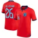 Bellingham's England 2022 World Cup Away Jersey - Red