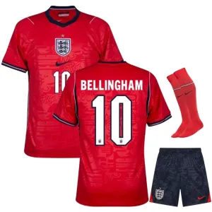 England BELLINGHAM 2026/27 Away Kids Kit Red
