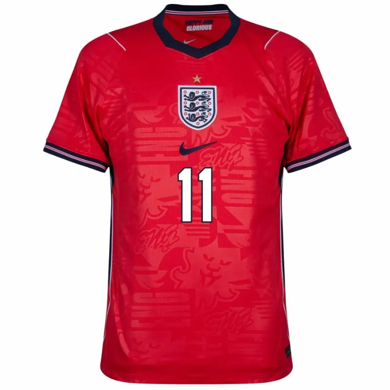 England RASHFORD 2026/27 Away Kids Kit Red