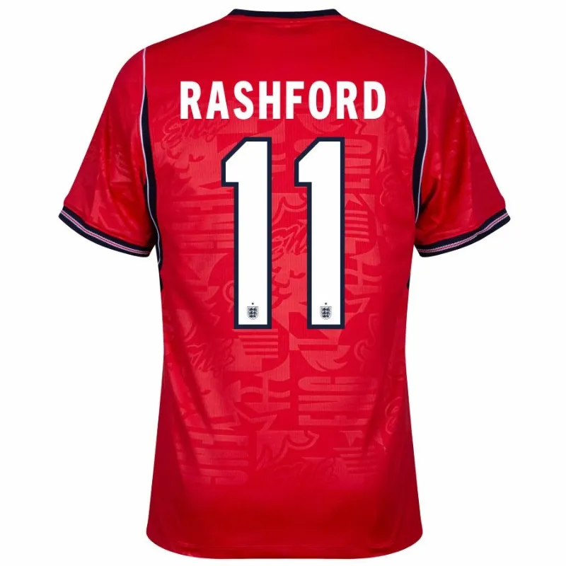 England RASHFORD 2026/27 Away Kids Kit Red