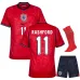 England RASHFORD 2026/27 Away Kids Kit Red