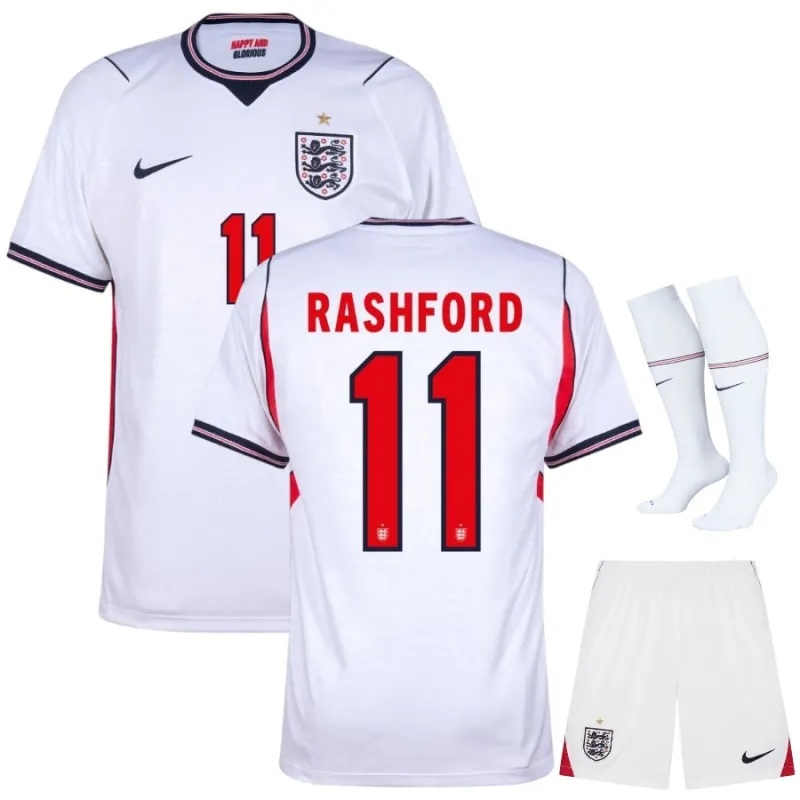 England RASHFORD 2026/27 Home Kids Kit White