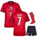 England SAKA 2026/27 Away Kids Kit Red