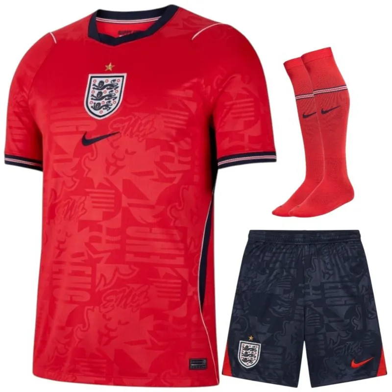 England 2026/27 Auswärtstrikot Kinder Rot