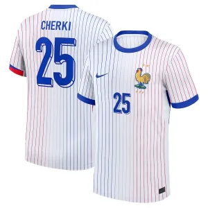 Cherki Francia 2024/25 Camiseta Niño Visitante Versión Aficionado Azul