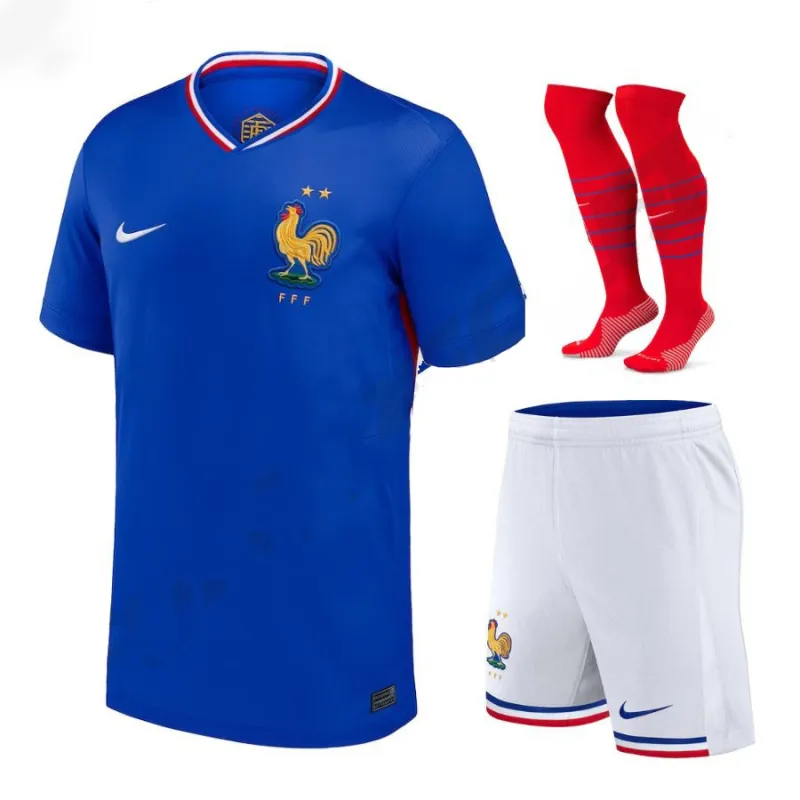 La camiseta del kit infantil local de la selección nacional francesa en 2024/25 - Azul