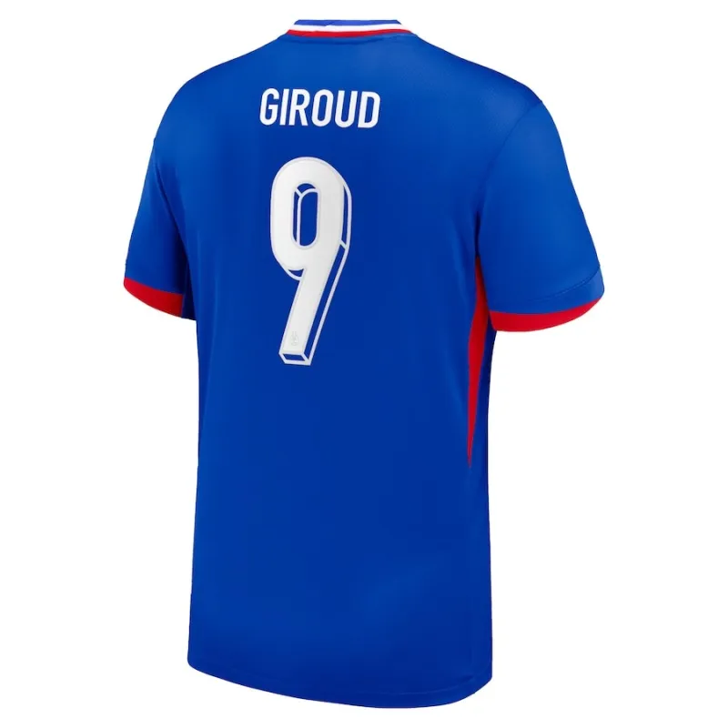The home jersey of the French national team worn by Olivier Giroud in 2024/25 - Blue.
