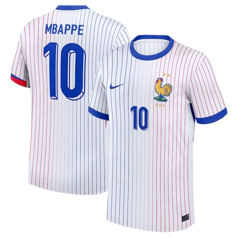 La maglia fuoricasalino di Mbappé per la nazionale francese nel 2024/25 - Bianca