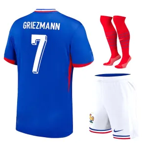 La camiseta del kit infantil local de la selección nacional francesa de Griezmann en 2024/25 - Azul