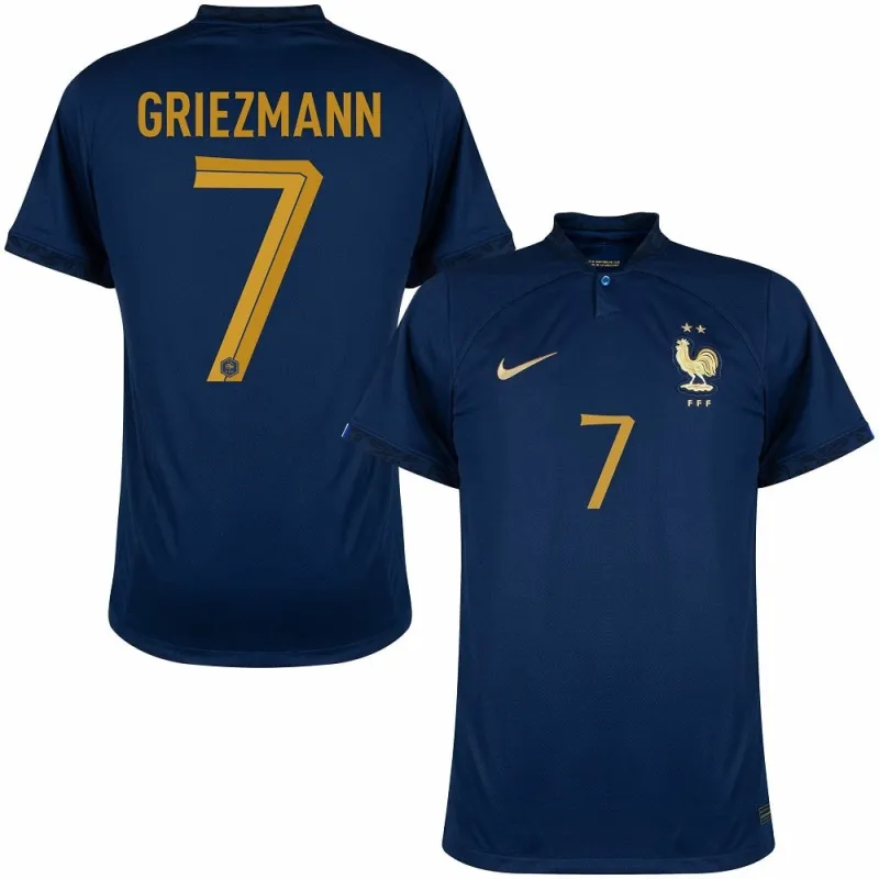 La maglia di casa della squadra nazionale francese di Antoine Griezmann per la Coppa del mondo 2022 - Blu