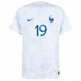 Karim Benzema's French national team 2022 away World Cup jersey - White