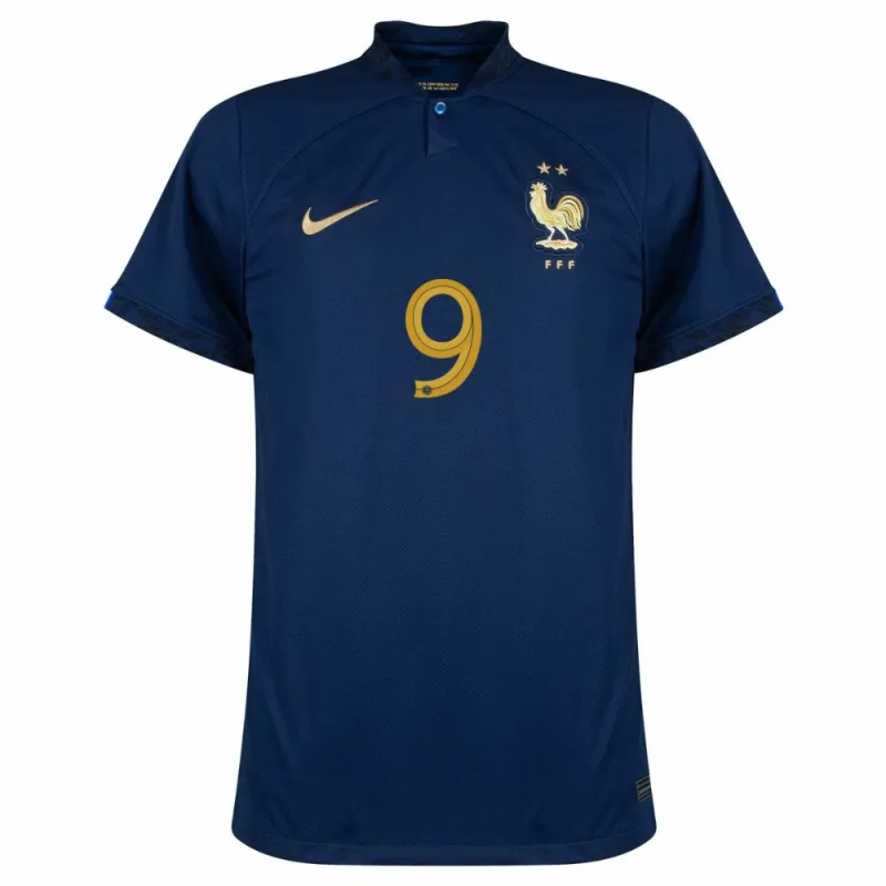 Il set di maglia infantile della squadra nazionale francese di Olivier Giroud per la Coppa del mondo 2022 in casa - Blu