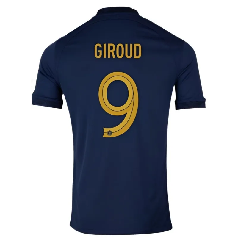 Il set di maglia infantile della squadra nazionale francese di Olivier Giroud per la Coppa del mondo 2022 in casa - Blu