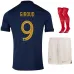 Il set di maglia infantile della squadra nazionale francese di Olivier Giroud per la Coppa del mondo 2022 in casa - Blu