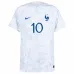 Kylian Mbappé's French national team 2022 away World Cup children's jersey set - White