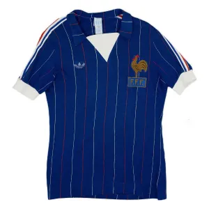 La maglia retro di casa della squadra nazionale francese nel 1982 - Blu
