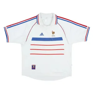 La maglia retro di trasferta della squadra nazionale francese nel 1998 - Bianca