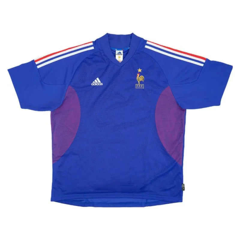 Das retro Heimtrikot der französischen Nationalmannschaft von 2002 bis 2004 - Blau