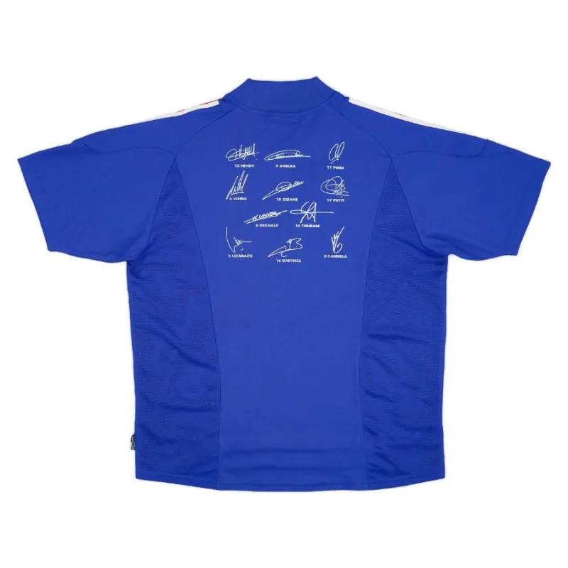 Das retro Heimtrikot der französischen Nationalmannschaft von 2002 bis 2004 - Blau