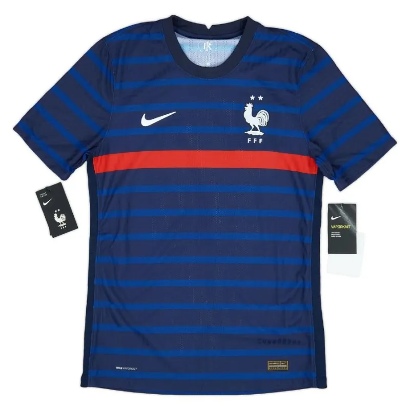 Le maillot rétro domicile de l'équipe nationale de France en 2020/2021 - Bleu