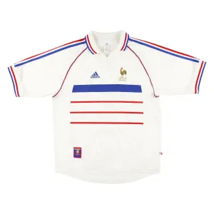 La maglia retro di trasferta della squadra nazionale francese di Zinedine Zidane nel 1998 - Bianca