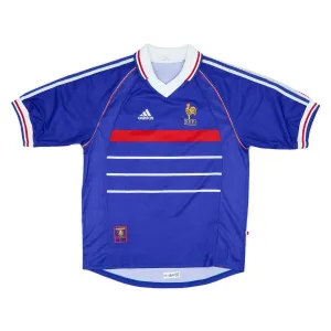 La maglia retro di casa della squadra nazionale francese di Thierry Henry nel 1998 - Blu