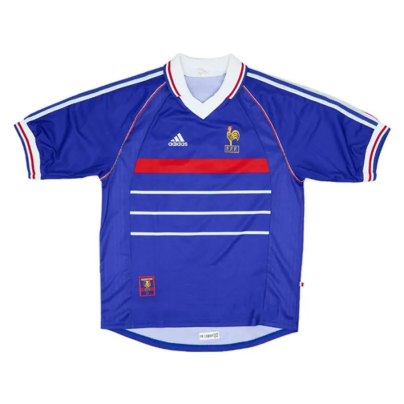 La camiseta retro local de la selección nacional francesa de Thierry Henry en 1998 - Azul