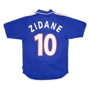 La maglia retro di casa della squadra nazionale francese di Zinedine Zidane nel 2000 - Blu